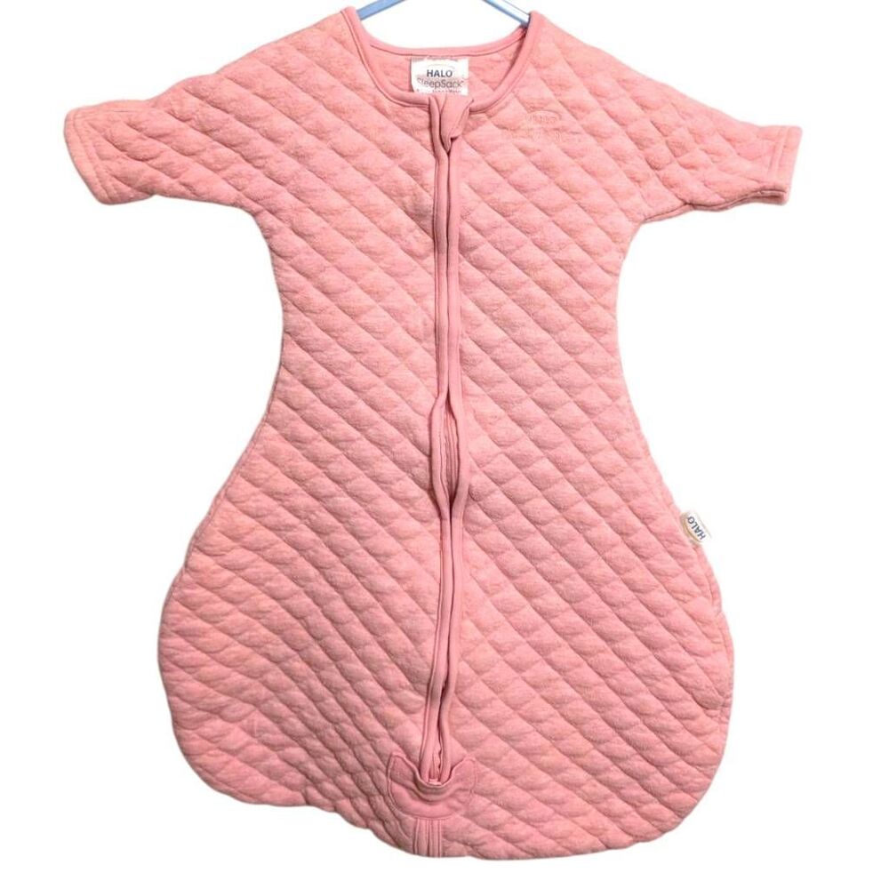 Halo Baby Sleep Sack Easy Transition Size Small 3-6 months Pink Double Zipper